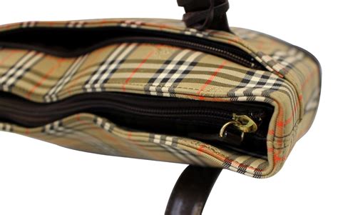 authentic burberry nova check shoulder bag leather canvas ebay|burberry shoulder bag outlet.